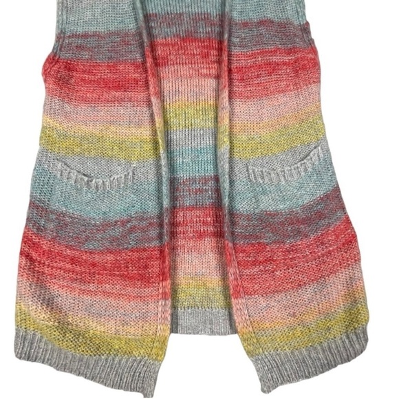 Anthropologie MOTH Rinda Rainbow Duster Cardigan Mohair Long Vest - Sz XS/S - Picture 7 of 11